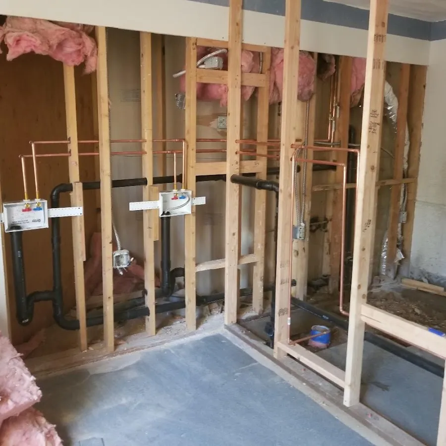 Copper pipe rough-in and plumbing installation in Gallatin